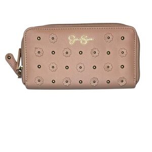 Jessica Simpson Tan Floral/Studded Wallet